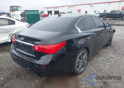 2014 Infiniti Q50 Premium from USA, damaged, VIN JN1BV7AP4EM677098
